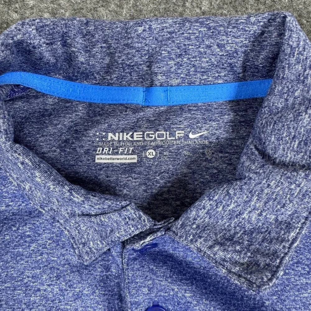Nike Golf Dri-FIT Polo Shirt youth  XL blue Purple Heather Golf Performance